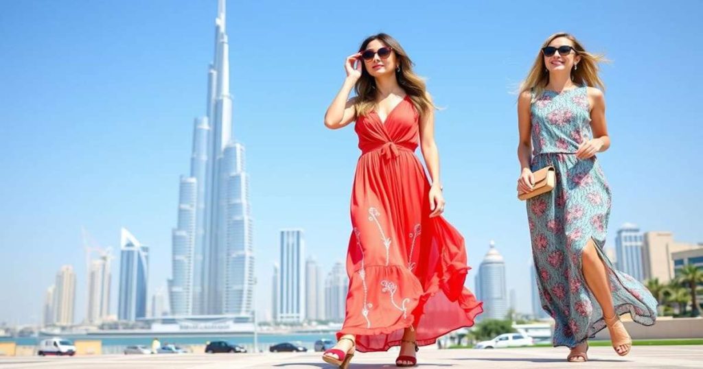 What to wear in Dubai summer: a loose, lightweight, modest outfit for hot weather