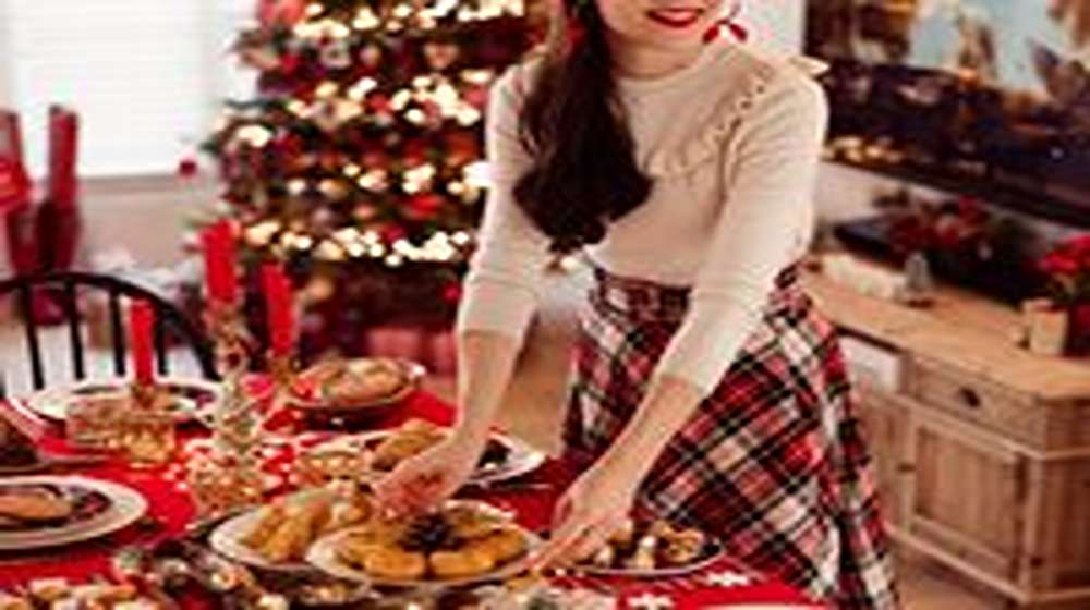 Christmas brunch outfit in rich winter colors