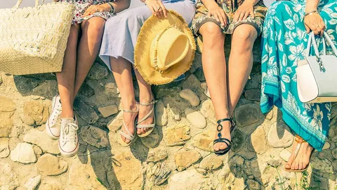 Summer shoes and accessories for Europe travel
