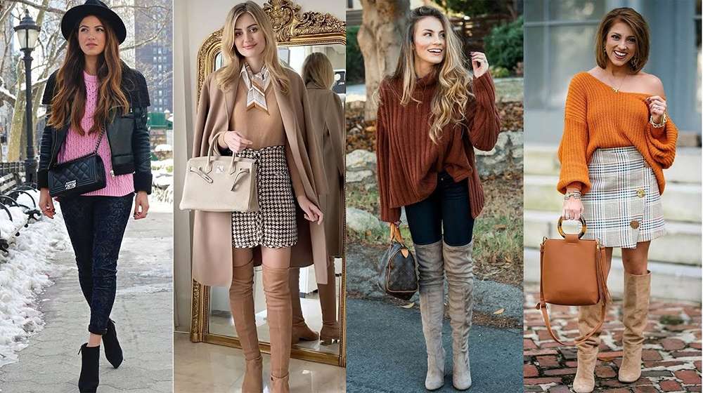 Layered fall outfit with a tee, knit sweater and trench coat
