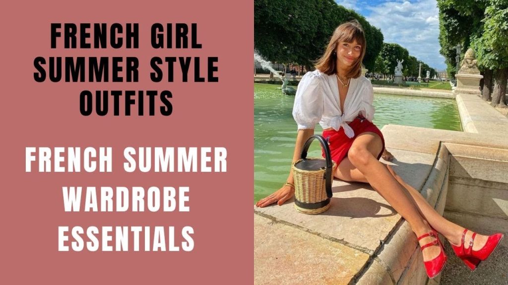 French minimalist summer capsule wardrobe flat lay
