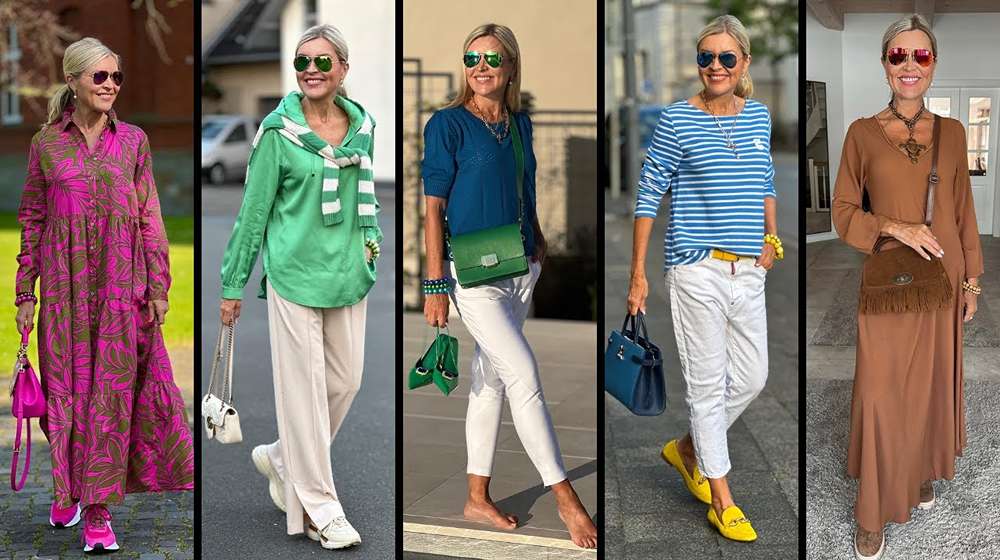 Light summer capsule outfit with a soft cardigan, suited to women over 50