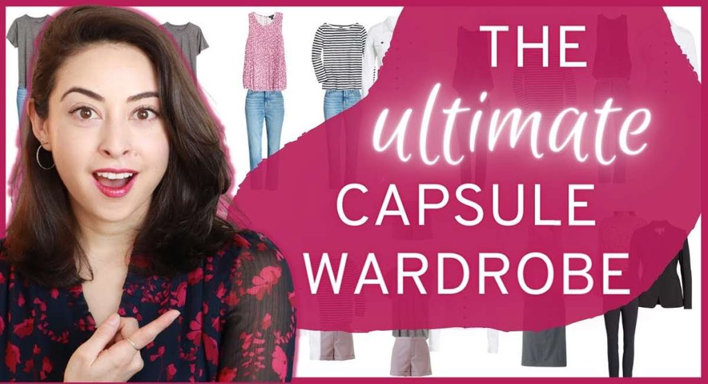● Foundation section: Core wardrobe essentials laid out on a bed