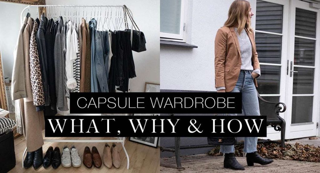 ● Featured image: Curated capsule wardrobe flat lay, neutral tones