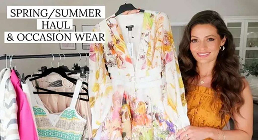 Seasonal occasion wear color palette flat lay