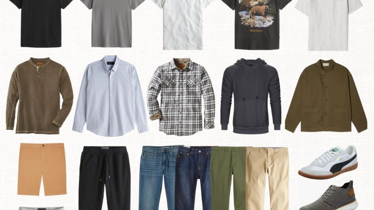 Checklist infographic Minimalist wardrobe essentials USA checklist showing capsule wardrobe items for sustainable style