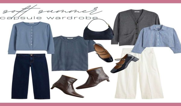 Soft summer palette outfit in dusty rose, sage and taupe